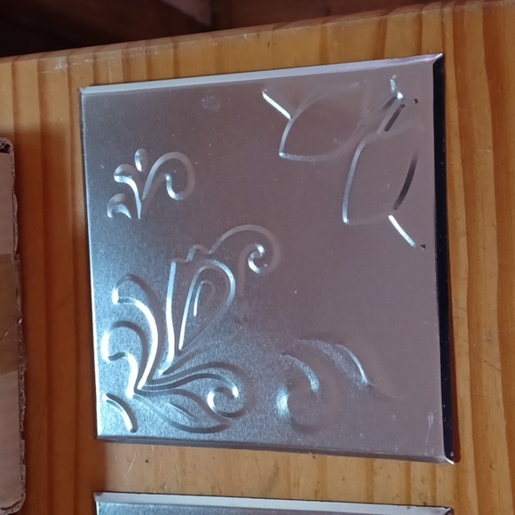 Wall Design Tin Silver  Squares  Boxes 3 open  3 New With BoxAll For This price - Picture 4 of 9